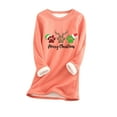 thumbnail image 1 of Birdeem Haut en Peluche Chaud Imprimé de Noël pour Femme, 1 of 1