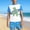 B Multicolor, variant on ITSAME Boys Swimsuit Set Short Sleeve Tops and Swim Trunks 2-Piece Quick-Dry Summer Beach Swimwear Multicolor Size 9-10