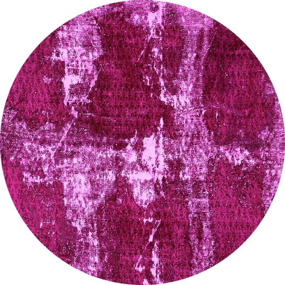 Ahgly Company Indoor Round Persian Pink Bohemian Area Rugs, 5' Round