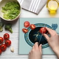 thumbnail image 3 of Zodiac Sagittarius Cutting Board, Colorful Composition of Swirls Curves with Vintage Bow and Arrow Motif, Decorative Tempered Glass Cutting and Serving Board, Large Size, Multicolor, by Ambesonne, 3 of 5
