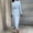Light Blue, variant on YHAJDS Women's Casual Dress,Women's Dresses Long Sleeve Dress Solid Color High Neck Slim Maxi Dress Elegant Fall Dresses for Women Formal Waist Cinched Long Dress