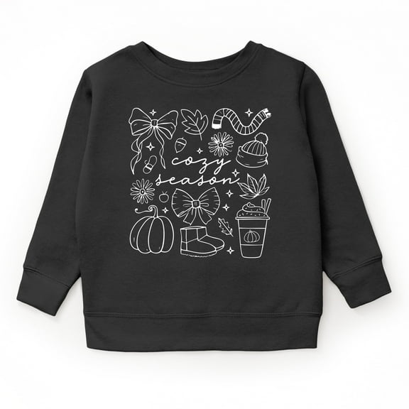 Cozy Season Coquette Icons - Toddler Graphic Sweatshirt and Youth Graphic Sweatshirt