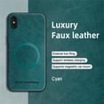 thumbnail image 3 of Allytechgroup Magnetic for iPhone XS Max Case, Compatible with MagSafe Support Magnetic Car Phone Mount PU Leather Slim Phone Case for Women Men for iPhone XS Max, Green, 3 of 10