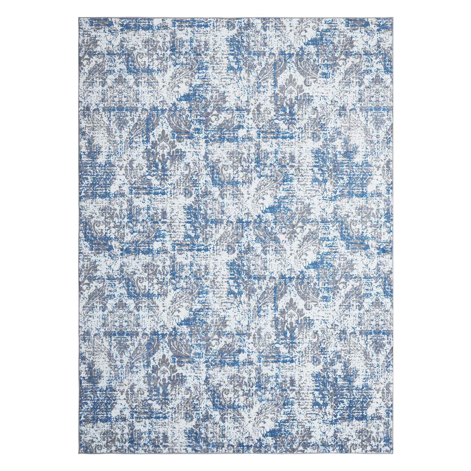 GlowSol 5' x 7' Washable Area Rug Traditional Paisley Distressed Rug