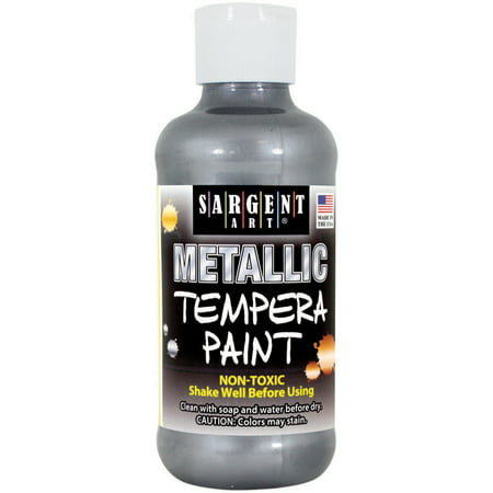 Metallic Tempera Paint 8oz-Silver