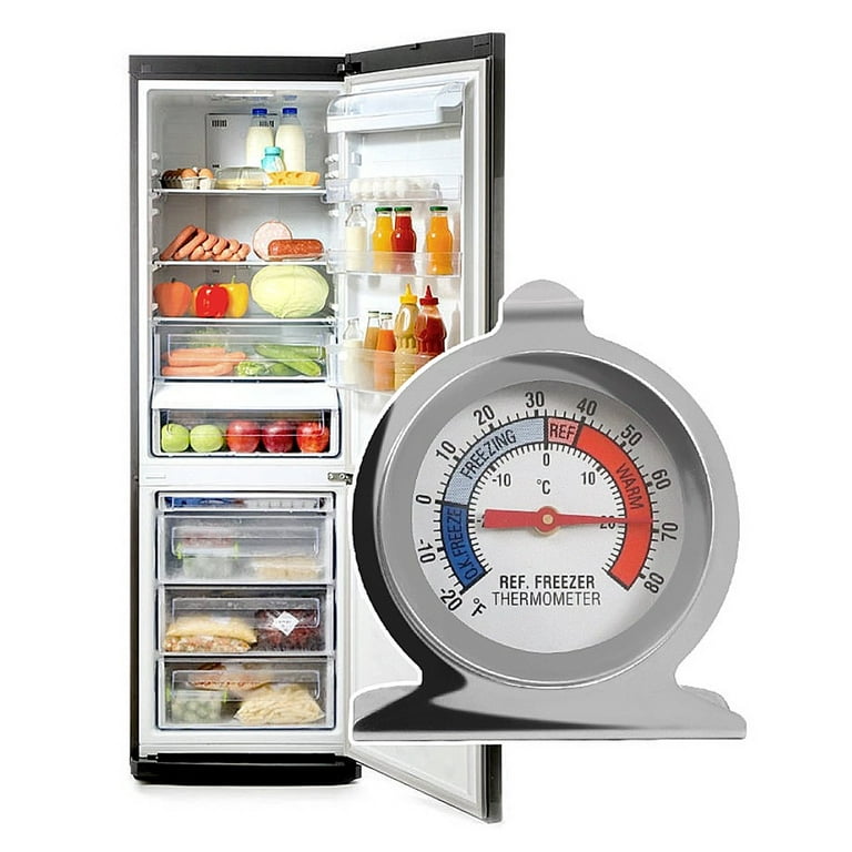 Refrigerator Thermometer Stainless Steel Fridge Freezer