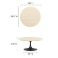 thumbnail image 6 of Modway Lippa 36" Round Modern Wood Coffee Table in Brown and Black, 6 of 8