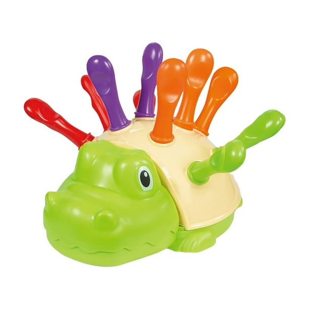 Juguete de piscina, rompecabezas de erizo, juguete educativo para niños de 0 a 3 años, desarrolla la coordinación mano-ojo, juguete de aprendizaje temprano, juguete interactivo para padres e hijos, ro