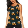 thumbnail image 1 of Balery Beer Camiseta sin mangas estampada ligera para mujer, tops de entrenamiento sin mangas, camisetas de yoga transpirables de secado rápido.-X-Large, 1 of 7