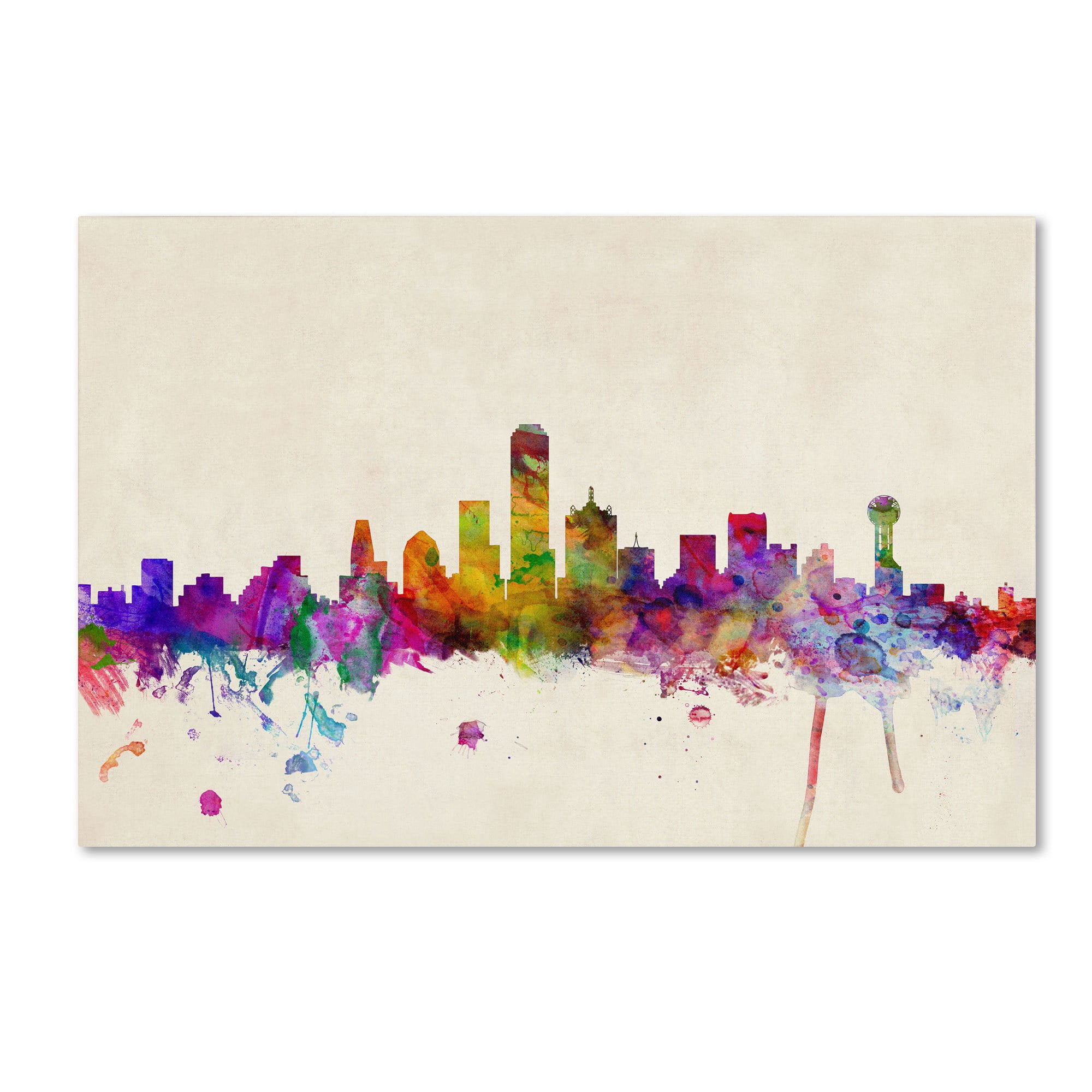 Trademark Fine Art "Dallas, Texas" Canvas Art by Michael Tompsett