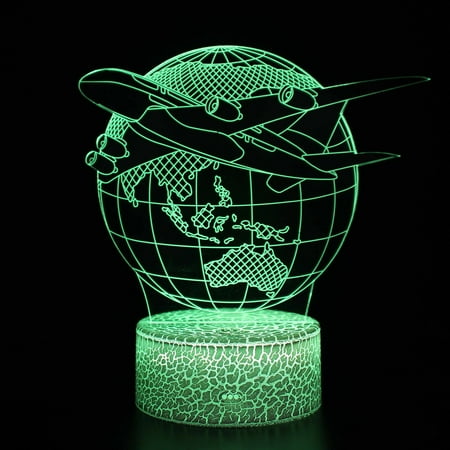 

TUOBARR Summer Savings Earth Series 3D Night Light LED Colorful 7-Color Desk Lamp Bedroom Home Decor Gift