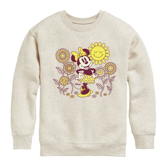 Disney - Mickey & Friends - Minnie Mouse - Sunshine & Daisies - Toddler And Youth Crewneck Fleece Sweatshirt