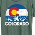 thumbnail image 3 of Instant Message - Retro Colorado Flag Mountains - Vacation Destination - Women's Short Sleeve Graphic T-Shirt, 3 of 6