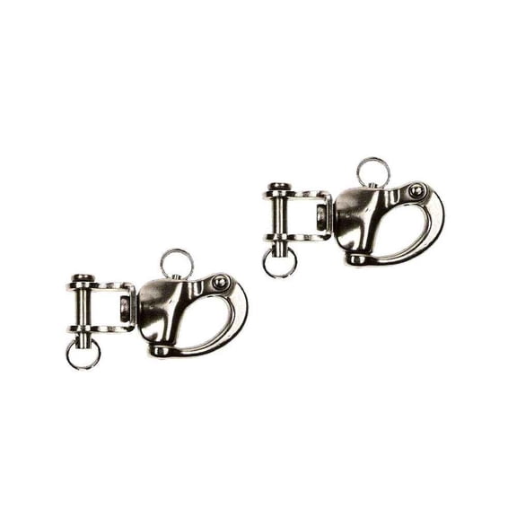 3-1/2" Jaw Swivel Snap Shackle Type 316 Stainless Steel - 2 Pack
