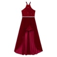 thumbnail image 4 of inhzoy Kids Girls Floral Lace Dress Shiny Rhinestone Formal Dance Romper Gowns, 4 of 5