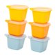 thumbnail image 3 of Molde para bloques de hielo para cócteles, almacenamiento de alimentos, molde para congelar con tapa para el hogar, amarillo, naranja y azul, 6 uds., 3 of 5
