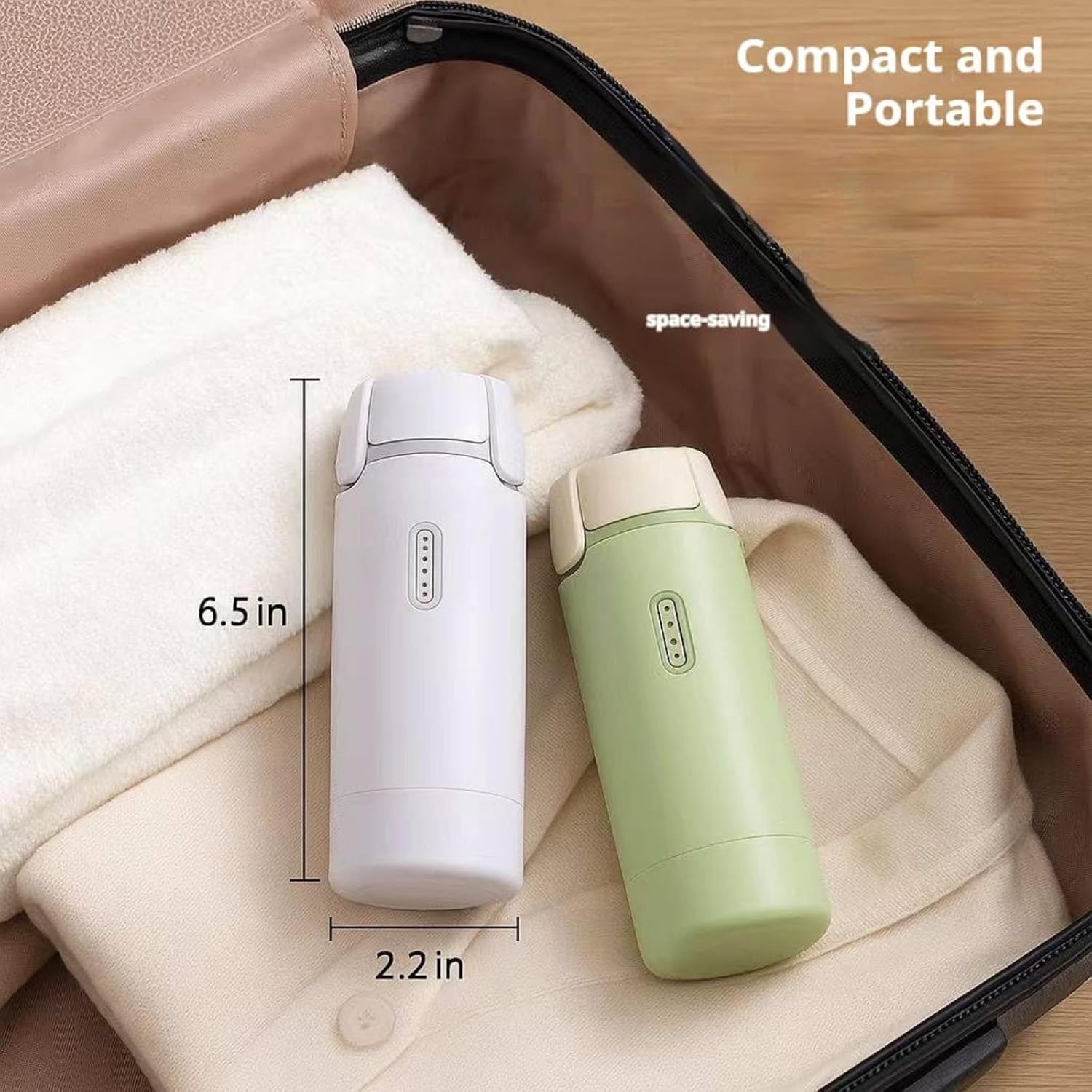 4 in 1 Refillable Travel Dispenser Bottles, Portable Travel Toiletries Bottle Set, Travel Bottles, With Light-Shielding Design, Push-Down Dispenser, Leakproof (White)