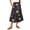 Black, variant on EANJE Halloween Womens Casual Elastic Waist Drawstring Midi Skirt Print Vacation Style A Line Flowy Skirt for Daily Wear Black S