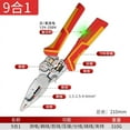 thumbnail image 2 of Alicates pelacables versátiles con comprobador de voltaje | Herramienta eléctrica multifunción para medición, corte, crimpeo y sujeción | Mango aislado con protección contra sobrecargas |, 2 of 9