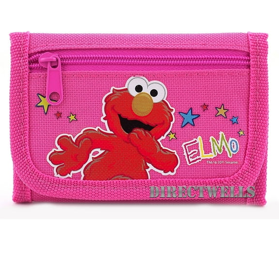 Elmo Sesame Street Pink Trifold Wallet