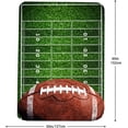 thumbnail image 5 of American Football Field Blanket, Football Sports Gifts for Football Lovers, Throw Blanket Bedding Room Decor Flannel Blanket Soft Plush Warm Fleece Blankets&Throws for Couch Living Room 60"x50", 5 of 6