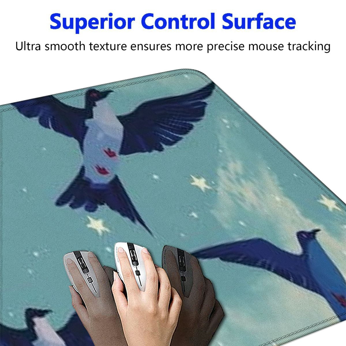 Heduofu Swallow Bird Pattern Desk Mat Protector Non-Slip Waterproof Mouse Pad for Office Home 31.5x11.8 in