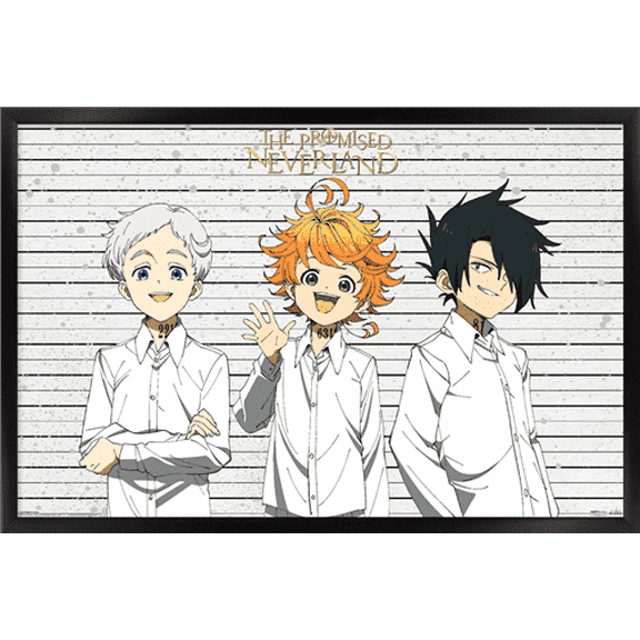 The Promised Neverland - Mug Shots Wall Poster, 14.725" x 22.375" Framed