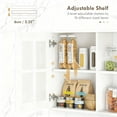 thumbnail image 4 of S-HOME Versatile Freestanding Cabinet with Glass Doors, Adjustable Shelves and Countertop for Dining Room Storage, Black, 4 of 11