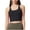 Black, variant on Longline Sports Bras For Women Wireless Comfort Bras Seamless Cotton Sleep Non-Slip Adjustable Straps Front Closure Support Sizes 32-40B/C/D Black Beige Pink