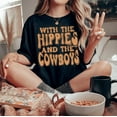 thumbnail image 5 of WITH THE HIPPIES AND THE COWBOYS Graphic Short sleeve T-Shirt, 5 of 7
