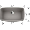 thumbnail image 4 of BLANCO VALEA Super Single Undermount - Biscuit, 4 of 7