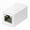 Passthrought white, variant on Reliable RJ45 Inline Coupler Featuring AntiInterference Design Robusts Construction for Cat7/Cat6/Cat5e Ethernet Cable