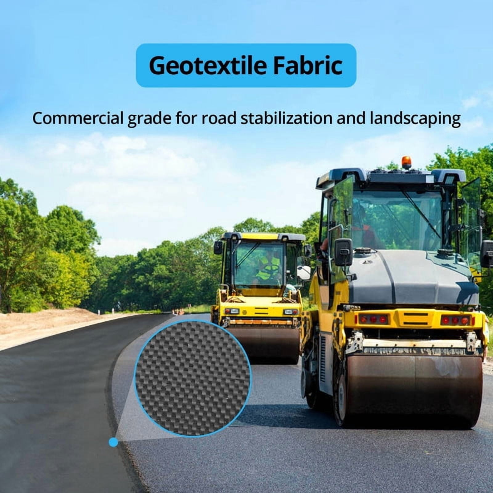 Driveway Fabric 13x108 FT – 5.8oz Heavy Duty Woven Weed Barrier, Commercial Grade Geotextile for Gravel Driveway Stabilization, Landscaping & Erosion Control, Black