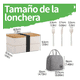 thumbnail image 3 of Set De Lonchera 2niveles Con Bolsa De Almuerzo Y Cubiertos Xtellar blanco, 3 of 3