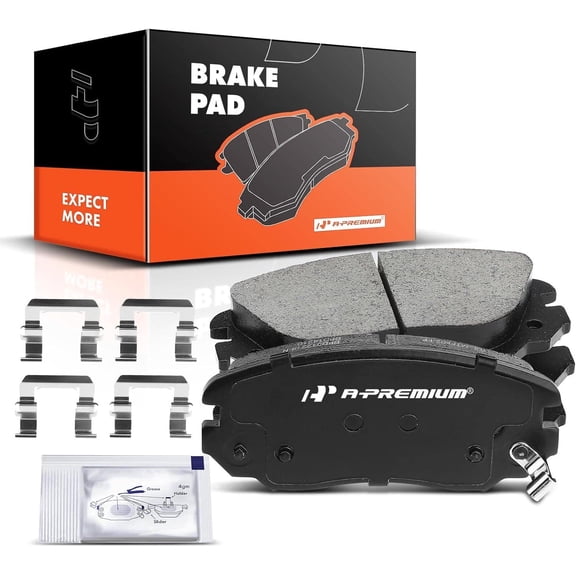 A-Premium Front Ceramic Disc Brake Pads Set Compatible with Select Buick Cadillac Chevy GMC and Saab Models - Allure Cascada LaCrosse Regal ELR Equinox Impala Malibu Malibu Limited Terrain