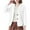 White, variant on LYXSSBYX Shackets for Women 2024 Women's Casual 3/4 Sleeve Flip Collar Small Suit Linen Short Cardigan Jacket Top