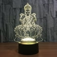 thumbnail image 7 of 7 Color Changing Night Lamp 3D Atmosphere Bulbing Light 3D Visual Illusion LED Lamp for Kids Toy Christmas Birthday Gifts (Buddha), 7 of 7