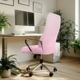 thumbnail image 3 of Renewold Pink Polka Dot Gradient Office Chair Cover with Elastic Bottom Stretch Computer Desk Chair Cover Anti-slip High Back Chair Cover with Elastic Bottom Office Decor, S, 3 of 7