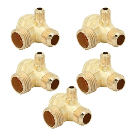 

EBTOOLS 5Pcs Air Compressor Check Valve 1‑Way 1/2x3/8x10 Chamfer Zinc Alloy Small Air Pump Accessories Air CompressorCheck Valve Zinc Alloy Check Valve