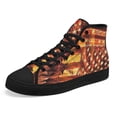 thumbnail image 6 of Black Angus Forest Sunset High Top Canvas Shoes Sneakers Black Size 9.5, 6 of 7