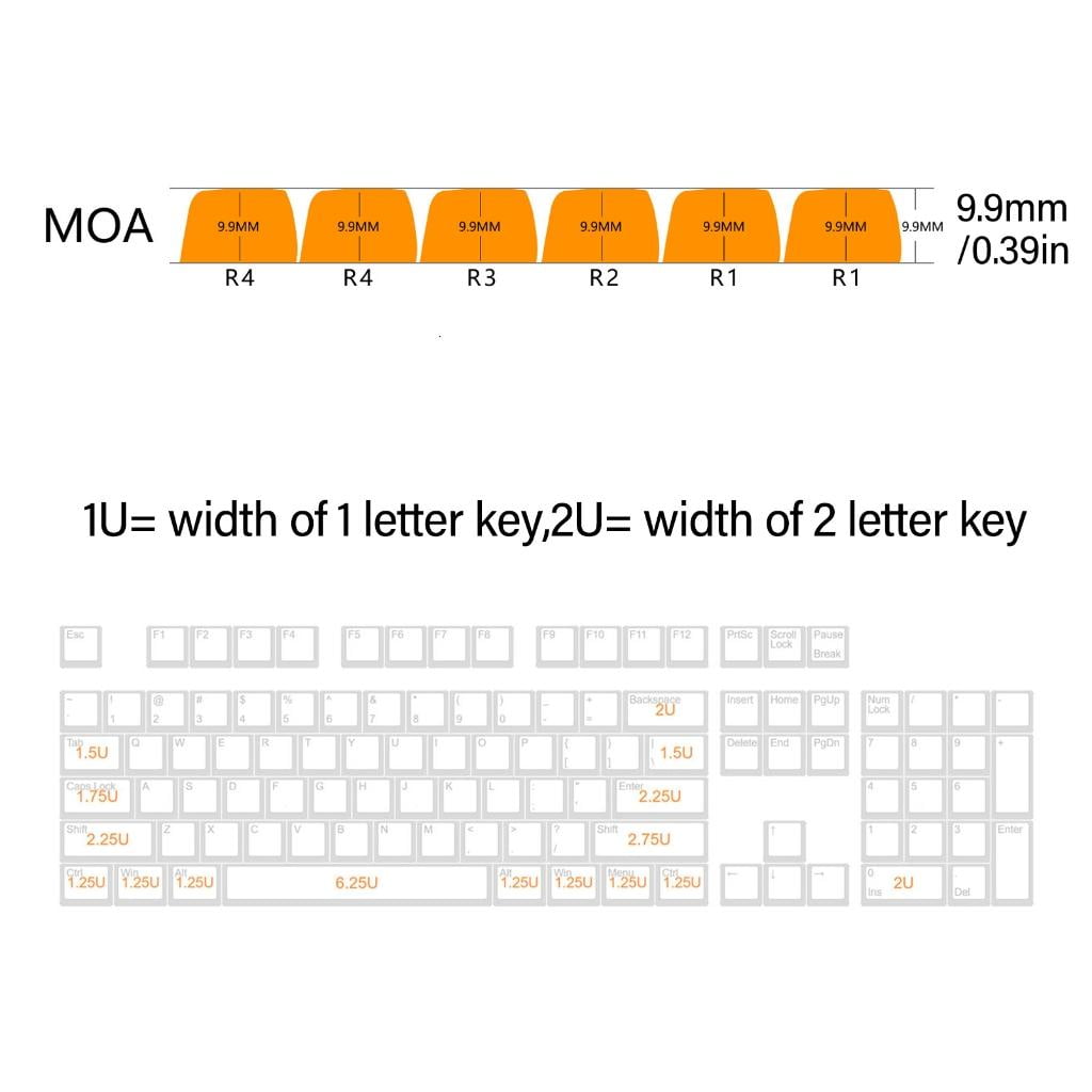 WE-POLUJ MOA Height Keycaps 132Piece Heat Sublimated Color Strawberry Kitten Keycaps Set Customization for Mechanical Keyboards