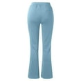 thumbnail image 4 of Women's High Waist Yoga Pants, Tummy Control Workout Leggings, Non-See Through Athletic Pants, Butt Lifting Fitness Wear, Comfortable Everyday Leggings with Pockets Light Blue XL, 4 of 5