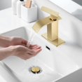 thumbnail image 4 of Single Handle Bathroom Faucet Lavatory Faucet Stainless Steel Single Hole-TP, Brushed Gold, 4 of 6