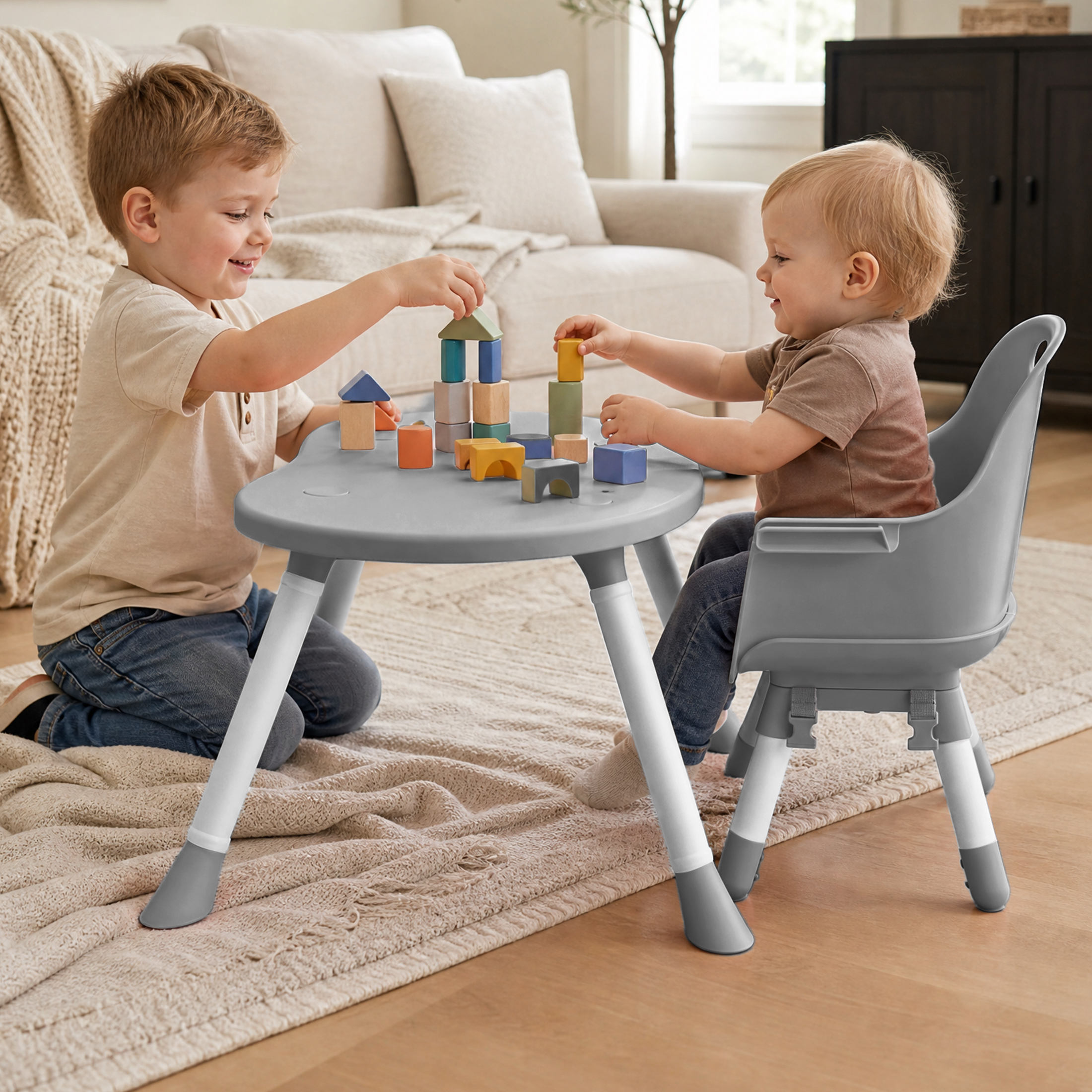 Harppa 8-in-1 Convertible Baby High Chair, Gray photo 8