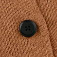 thumbnail image 6 of jsaierl Women's Solid Color Single-Breasted Pocket Hooded Warm Knitted Sweater Coat Top, 6 of 7