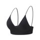 thumbnail image 1 of Sujetador con escote en V profundo para mujer, copa triangular, sin costuras, con tirantes finos, respaldo informal de alta elasticidad, ropa interior de Yoga, 1 of 6