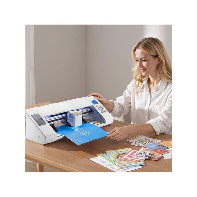 Cutting Machine, Automatic Edge Detection Vinyl Cutter Machine With Design Software And Materials, Compatible With Multiple File Formats, For Creating Customized DIY Crafts, Cards, Stickers