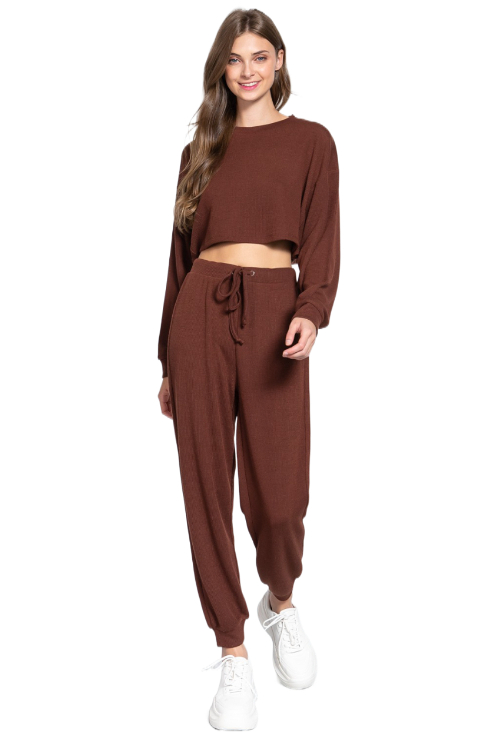 BYND AVG Womens Premium Knit Jogger Sweatpants with Drawstring Elastic Active Loungewear - image 2