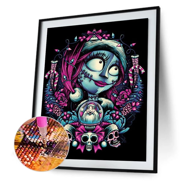 Cuadros Decorativos Wdftyju Cráneo de dibujos animados diamante pintura 30 x 40 cm