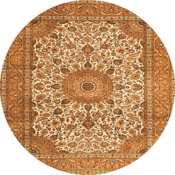 Ahgly Company Indoor Round Persian Orange Traditional Area Rugs, 6' Round